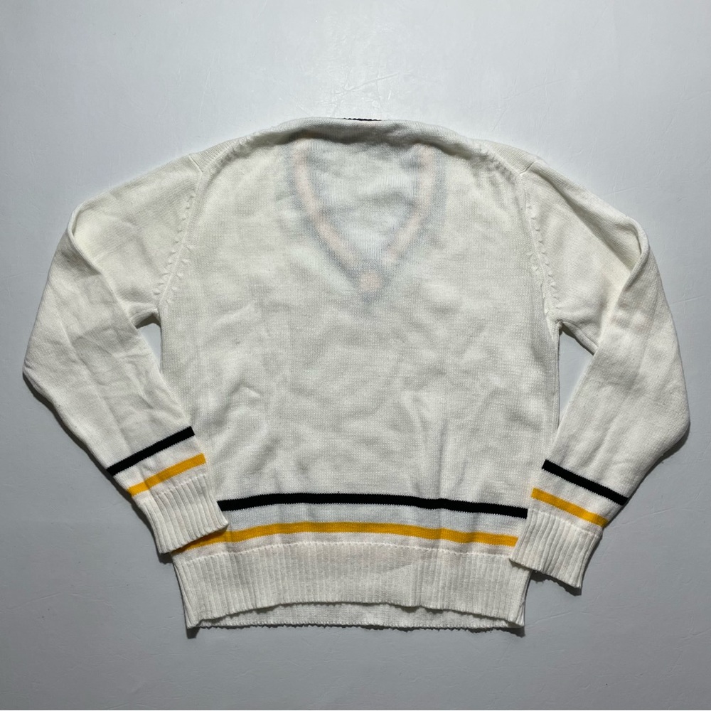 NHL Boston Bruins Hockey White knit Sweater Size Large - Picture 4 of 6